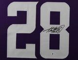 Adrian Peterson Autographed Minnesota Vikings Framed Purple XL Jersey BAS 31058
