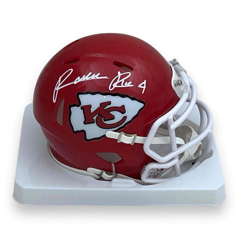 Chiefs Rashee Rice Autographed Signed Speed Mini Helmet - Beckett