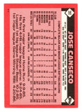 Jose Canseco Autographed Oakland A's (Athletics) 1986 Topps Rookie Card #20T