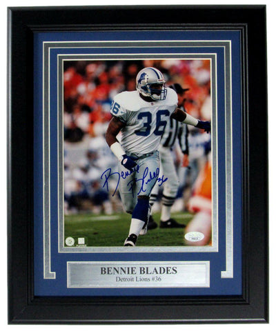 Benny Blades Detroit Lions Signed/Autographed 8x10 Photo Framed JSA 163305