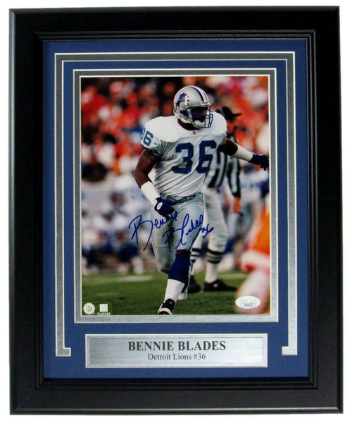 Benny Blades Detroit Lions Signed/Autographed 8x10 Photo Framed JSA 163305