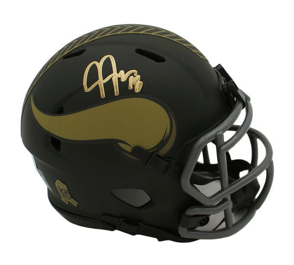 Justin Jefferson Signed Minnesota Vikings Speed Salute to Service 4 Mini Helmet