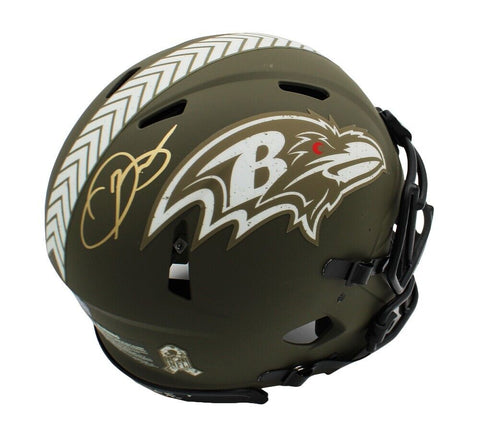 Odell Beckham Signed Baltimore Ravens Speed Authentic STS NFL Helmet