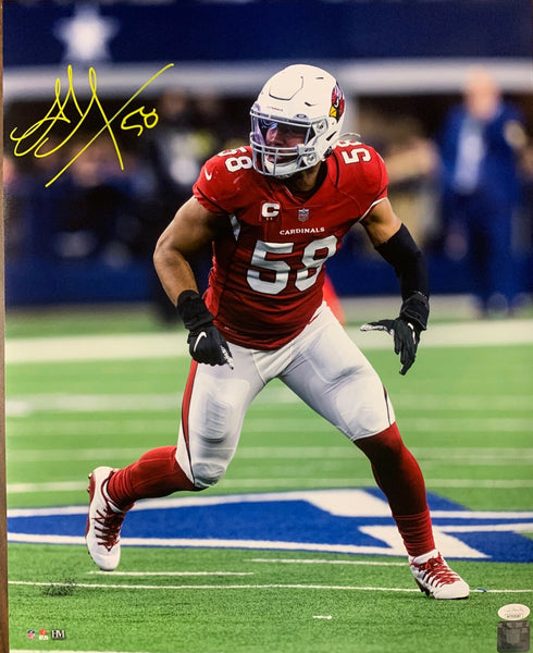 Arizona Cardinals Linebacker JORDAN HICKS Signed 16x20 photo #1 AUTO - JSA