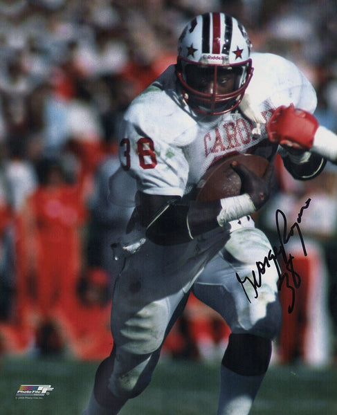 George Rogers Signed South Carolina Gamecocks Action 8x10 Photo- (SCHWARTZ COA)