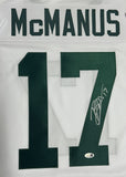BRANDON MCMANUS - Signed Custom White Jersey AUTO - Green Bay Packers - BAS