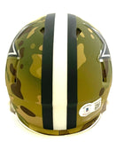 DAK PRESCOTT SIGNED DALLAS COWBOYS CAMO SPEED MINI HELMET BECKETT COA