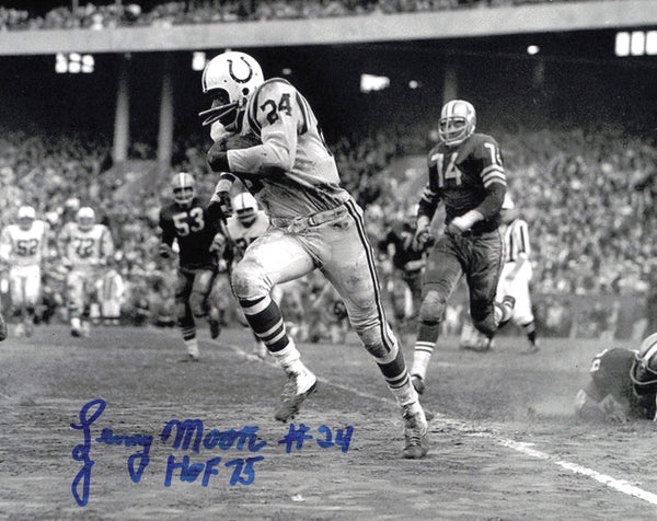 Lenny Moore Autographed Signed 8x10 Photo Baltimore Colts "HOF 75" SKU #245935