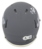 Jets Darrelle Revis Authentic Signed Slate Speed Mini Helmet BAS Witnessed