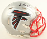Kyle Pitts Signed Atlanta Falcons Silver Mini Helmet (Beckett) 2021 Pro Bowl T.E