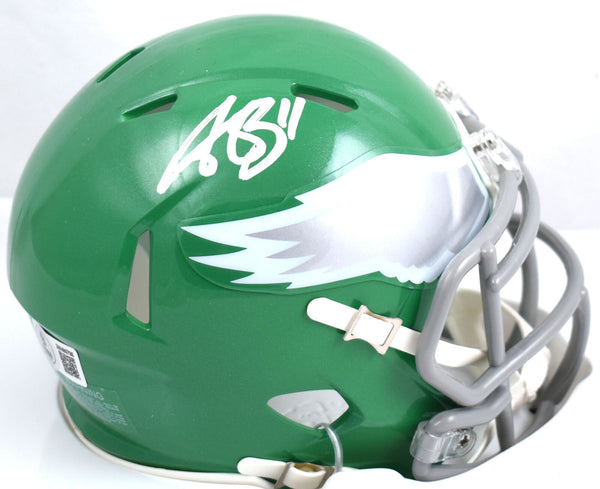AJ Brown Autographed Eagles Alternate 23 Speed Mini Helmet AJ Brown Autographed Eagles Alternate 23 Speed Mini Helmet