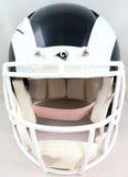 Kurt Warner Signed Rams White Horn Speed Authentic F/S Helmet- Beckett W *Black