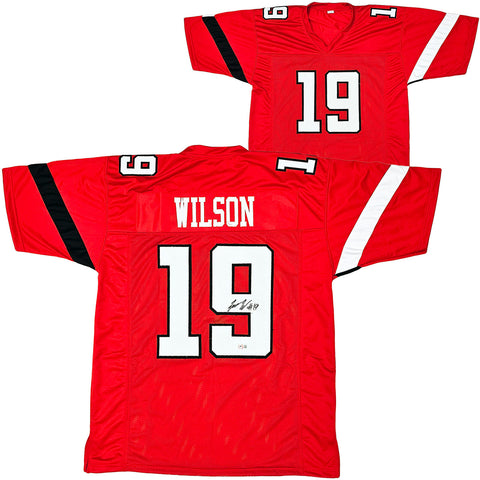 TEXAS TECH TYREE WILSON AUTOGRAPHED SIGNED RED JERSEY BECKETT WITNESS 215904