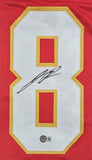 Justyn Ross Kansas City Signed Red Football Jersey BAS