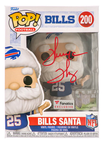 Thurman Thomas Signed Buffalo Bills 'SANTA' Funko Pop Doll #200 - (SCHWARTZ COA)