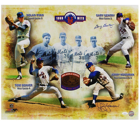 Gary Gentry & Jerry Koosman Signed New York Mets Unframed 20x24 Collage Photo