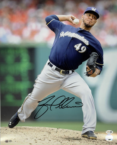 YOVANI GALLARDO Signed 16x20 Photo #4 - Milwaukee Brewers AUTO - JSA