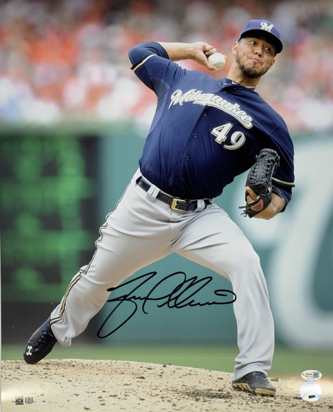 YOVANI GALLARDO Signed 16x20 Photo #4 - Milwaukee Brewers AUTO - JSA
