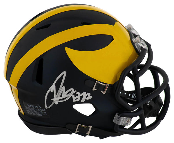 Jaylen Harrell Signed Michigan Riddell Speed Mini Helmet - (SCHWARTZ COA)