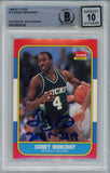 Sidney Moncrief Signed 1986-87 Fleer #75 Rookie Card Beckett 10 Slab 42943