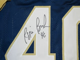 Reggie Brooks Autographed Blue w/ Gold Jersey- JSA W Authenticated