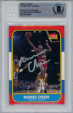 Maurice Cheeks Autographed 1986 Fleer #16 Trading Card Beckett 43874