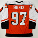Autographed/Signed Jeremy Roenick Philadelphia Orange Jersey Beckett BAS COA