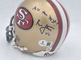 Ronnie Lott Autographed 49ers Gold Mini Helmet All The Best Beckett QR #BS30073