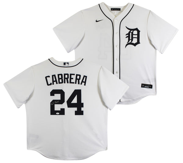 Tigers Miguel Cabrera Authentic Signed White Nike Jersey Autographed JSA