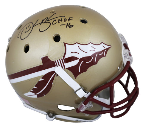FSU Derrick Brooks "CHOF 16" Signed Schutt Full Size Rep Helmet BAS Witnessed