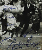 Multi-Signed 1969 New York Mets Framed B&W MLB Photo- N Ryan, T Seaver, Y. Berra
