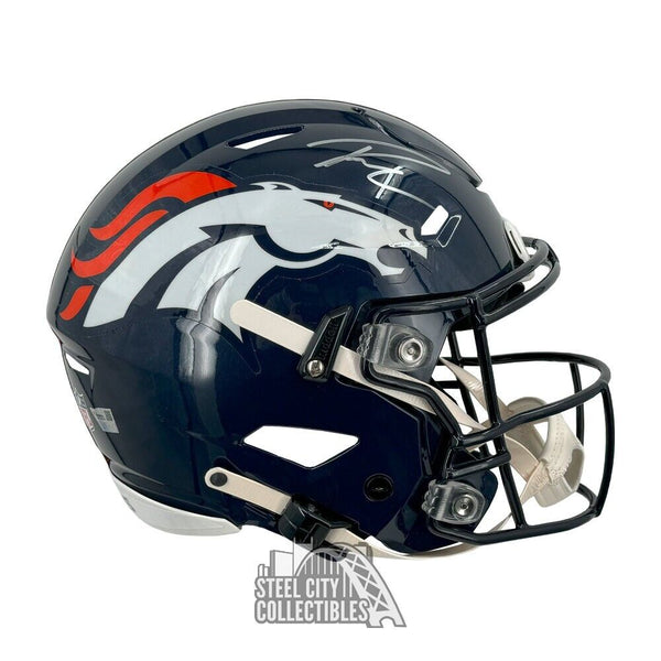 Russell Wilson Autographed Denver Speed Flex Authentic Full Size Helmet-Fanatics