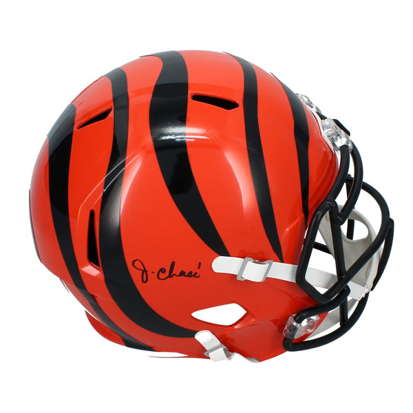 Ja'Marr Chase Autographed Cincinnati Bengals Speed Full Size Helmet Beckett