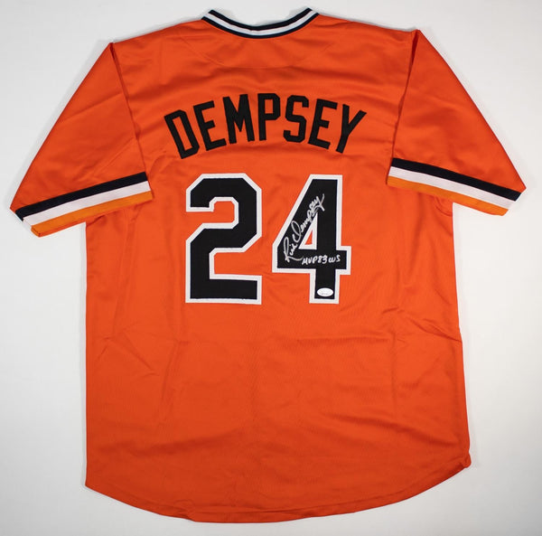 Rick Dempsey Signed Baltimore Orioles Orange Jersey Inscribed MVP 83 WS /JSA COA