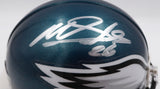 Miles Sanders Autographed Green Replica Mini Helmet Eagles Beckett QR #WP52115