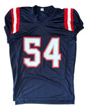 Tedy Bruschi New England Signed Alternate Blue Pro-Cut Football Jersey BAS