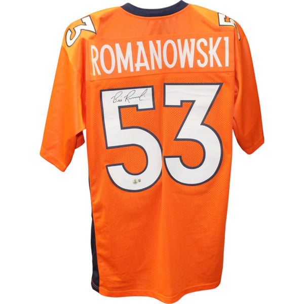 Bill Romanowski Autographed Pro Style Orange XL Jersey Beckett Witness 50826