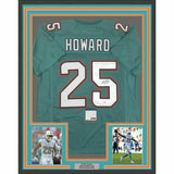 FRAMED Autographed/Signed XAVIEN HOWARD 33x42 Miami Teal Jersey PSA/DNA COA Auto