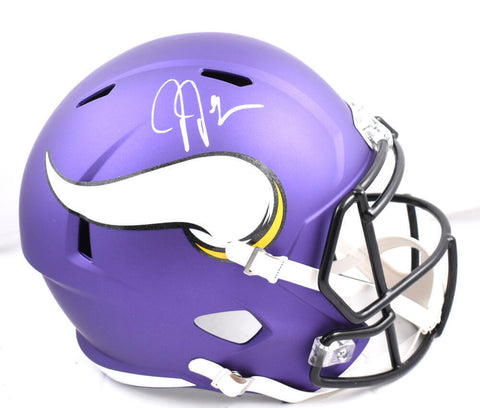 Justin Jefferson Signed Minnesota Vikings F/S Speed Helmet-Beckett W Holo *White