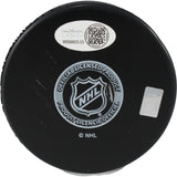 Larry Murphy Autographed/Signed Detroit Red Wings Logo Puck HOF JSA 53967