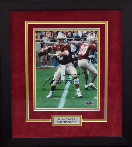 CHRIS RIX SIGNED FLORIDA STATE SEMINOLES 8x10 FRAMED PHOTO COA