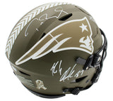 Tom Brady, Rob Gronkowski, Vinatieri Signed Patriots SpeedFlex STS NFL Helmet