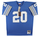Lions Barry Sanders "HOF 04" Signed Blue Mitchell & Ness TB Jersey BAS Witnessed