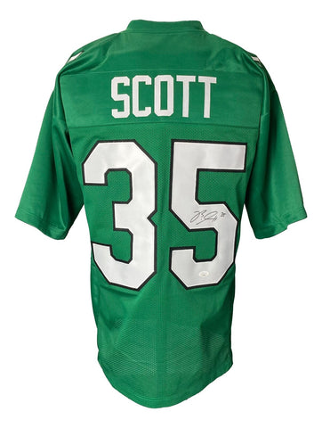 Boston Scott Signed Custom Kelly Green Pro-Style Football Jersey JSA