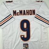 Autographed/Signed JIM MCMAHON Chicago White Football Jersey JSA COA Auto