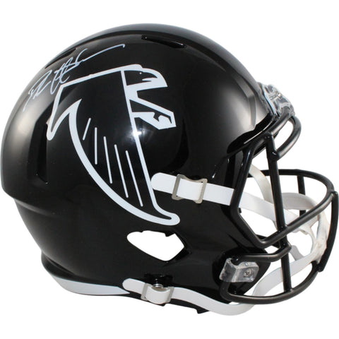 Deion Sanders Autographed Atlanta Falcons F/S TB Helmet Beckett Witness 55197