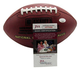 Warren Sapp HOF Raiders Signed/Inscribed Leather Game NFL Football JSA 212518