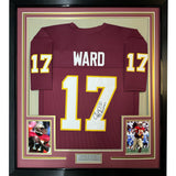 FRAMED Autographed/Signed CHARLIE WARD 35x39 Florida Maroon Jersey JSA COA