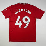 Autographed/Signed Alejandro Garnacho Manchester United Red Jersey Beckett COA
