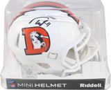 Troy Franklin Autographed/Signed Denver Broncos Alt Mini Helmet Beckett W 59401